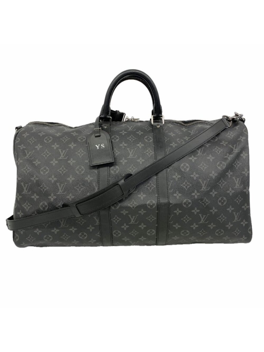 Louis Vuitton Boston Bag Monogram Eclipse Keepall Bandouliere 55 Black